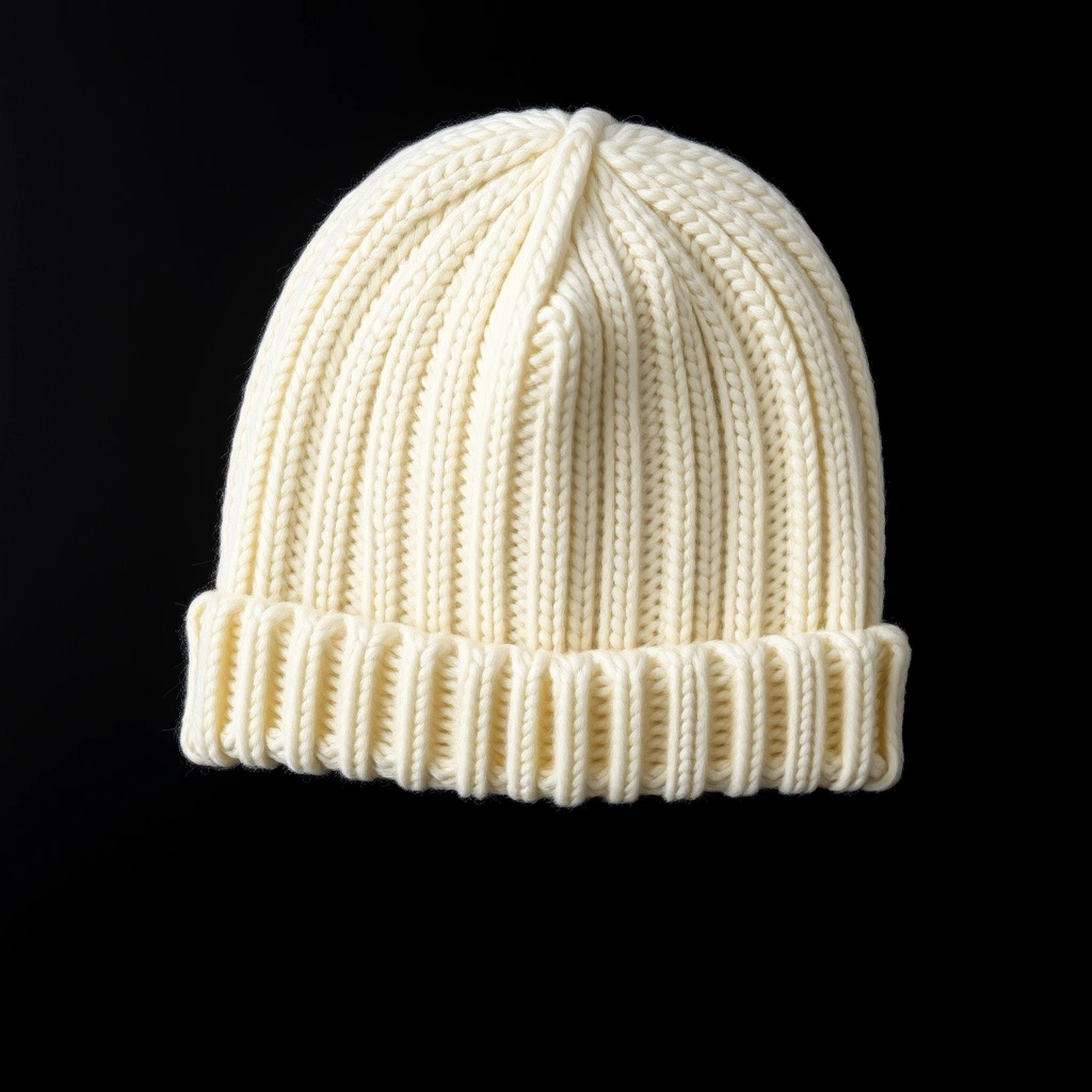 Bonnet avec pompon Blanc