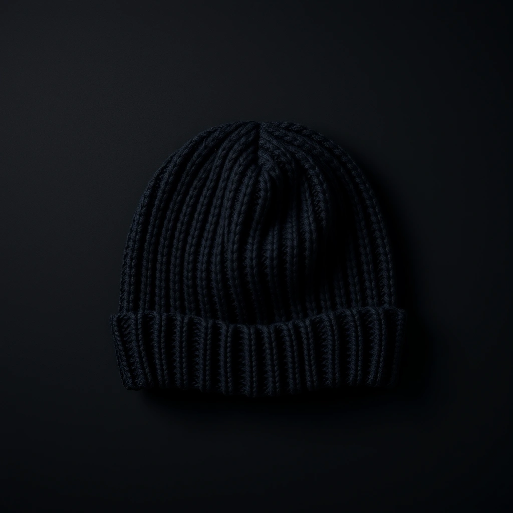 Bonnet avec pompon Noir